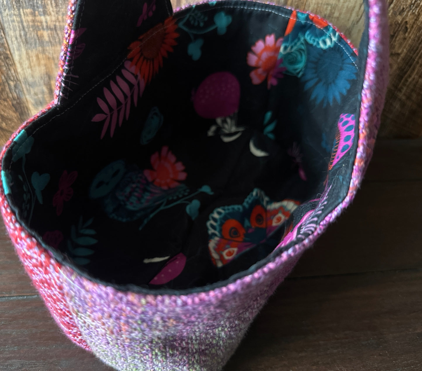 Dramatic Midnight Small Basket Bag