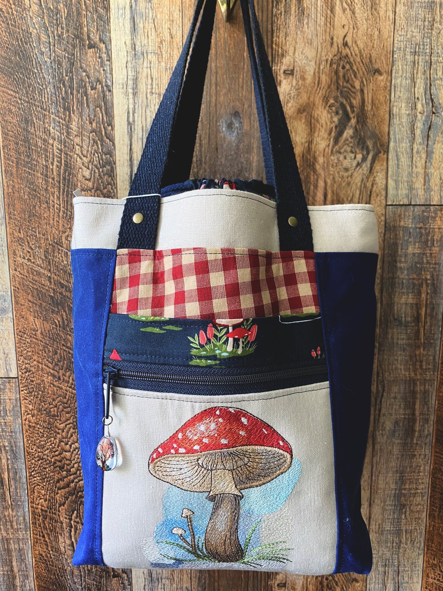 Toadstool Mushroom Medium Waxed Canvas Firefly Project Bag