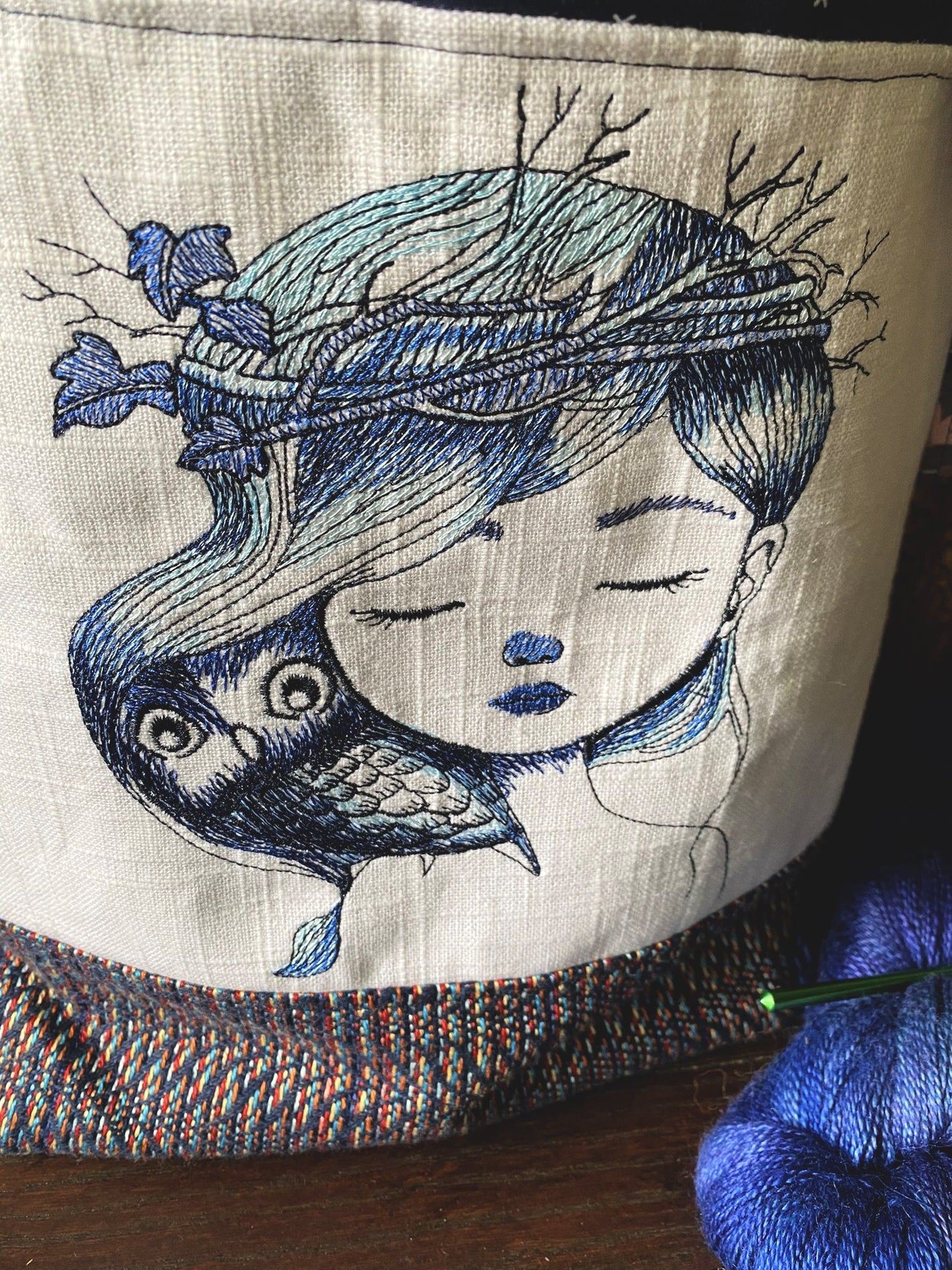 A Girl and Her Owl Large Project Bag