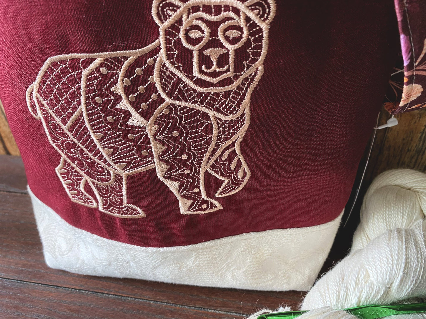 Bear and Woodland Friends Medium Project Bag
