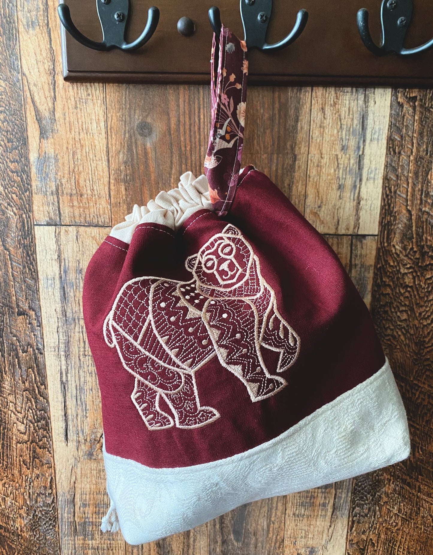 Bear and Woodland Friends Medium Project Bag