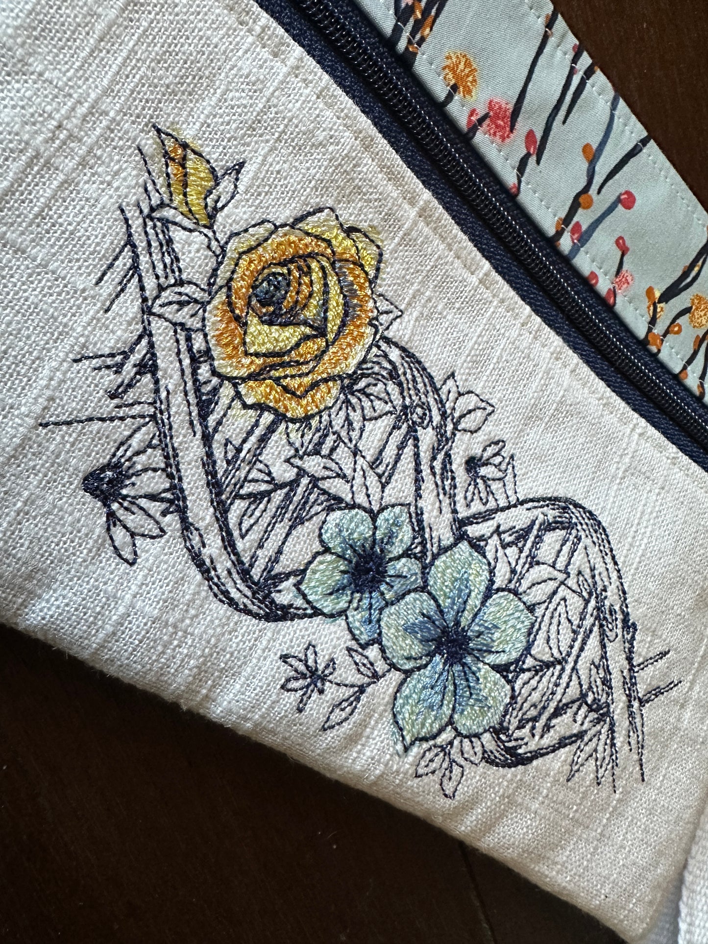Gardening in my DNA Small Double Zipper Clutch and E-Reader Pouch