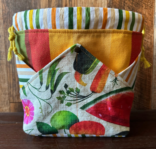 Summer Garden Plenty O' Pockets Small Drawstring Pouch