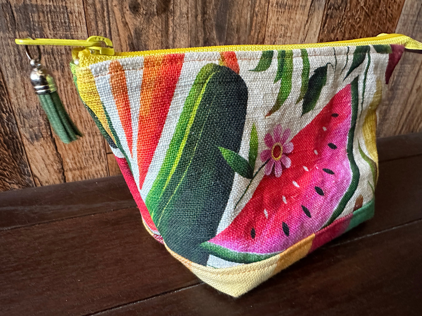 Summer Garden Small Open Wide Spindle Bag