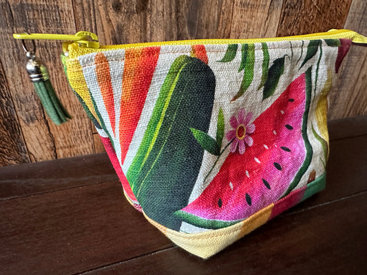 Summer Garden Small Open Wide Spindle Bag