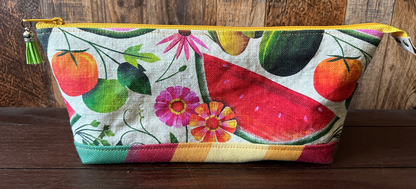 Summer Garden Large Open Wide Spindle Bag