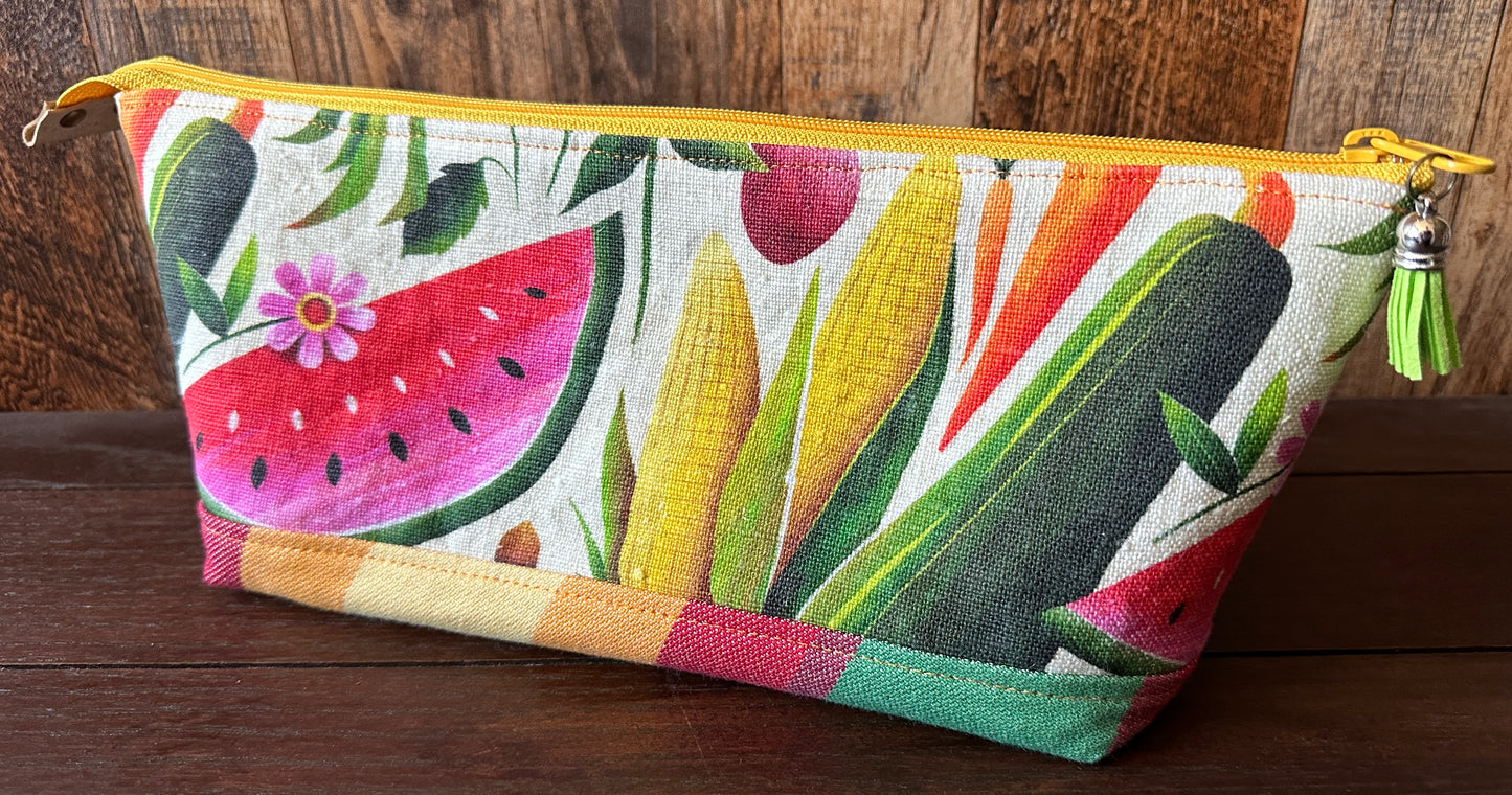 Summer Garden Large Open Wide Spindle Bag