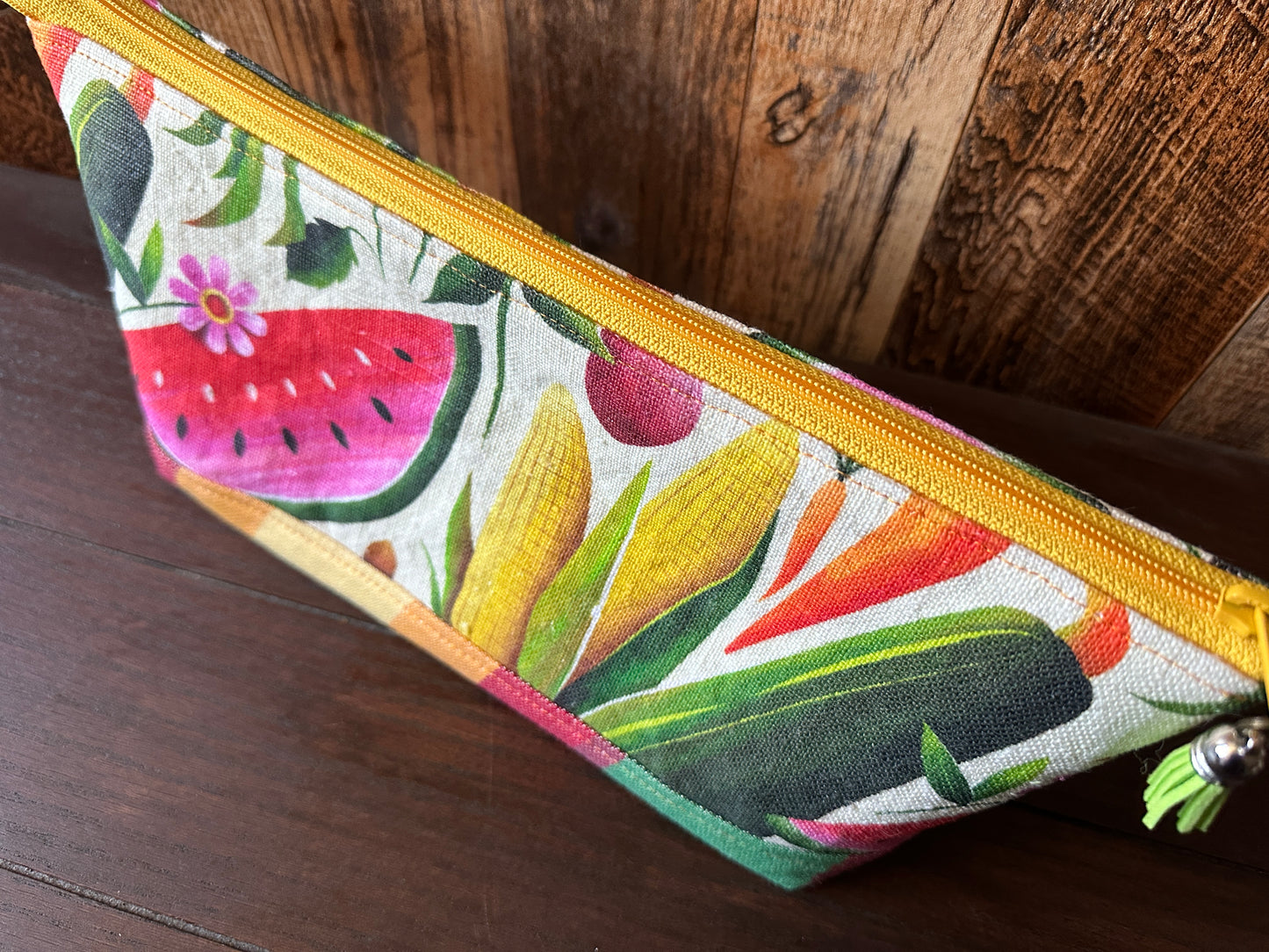 Summer Garden Large Open Wide Spindle Bag