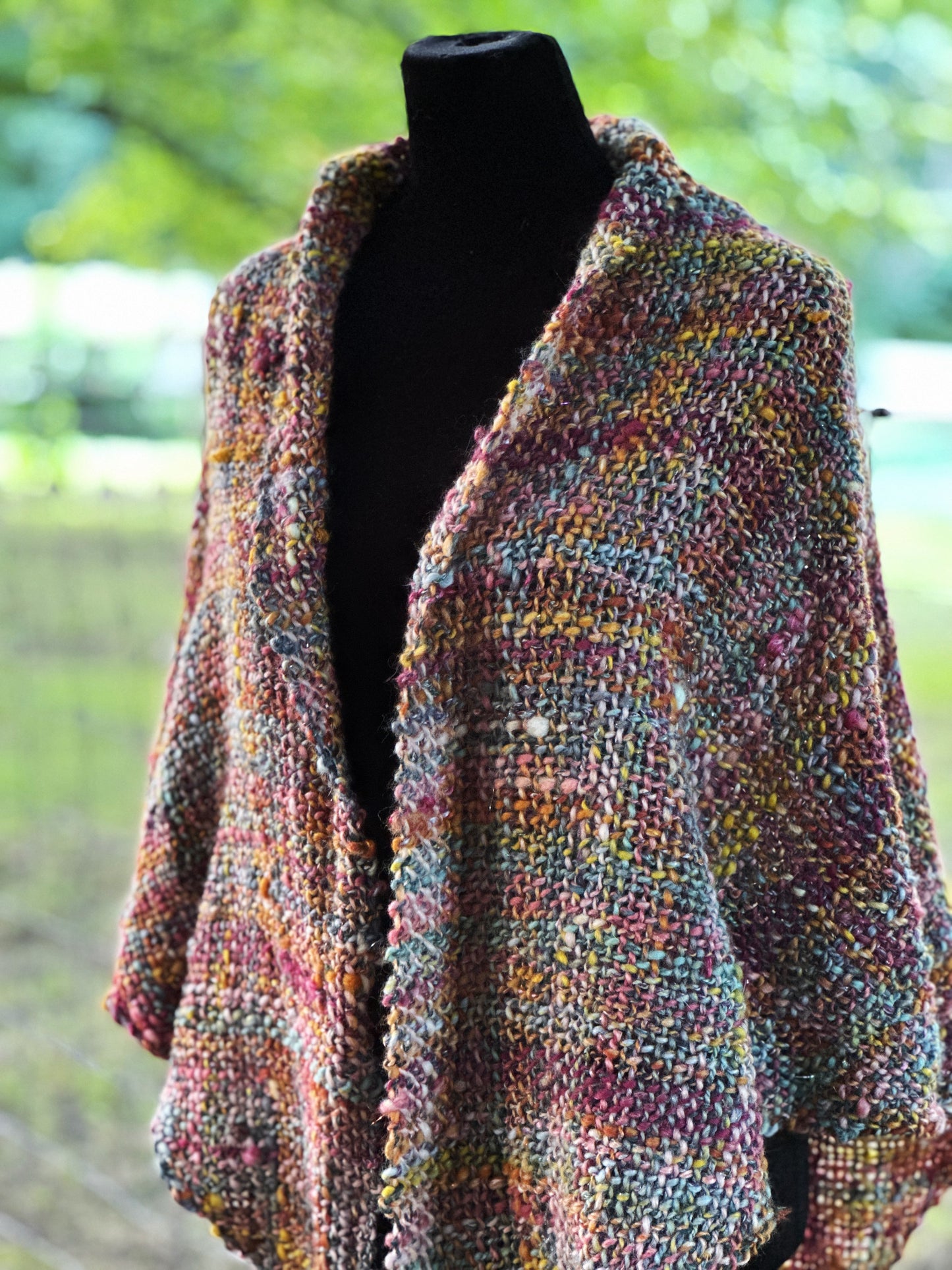 Forget the Explosion. Look at the Colors! ~ Handspun & Handwoven Shawl