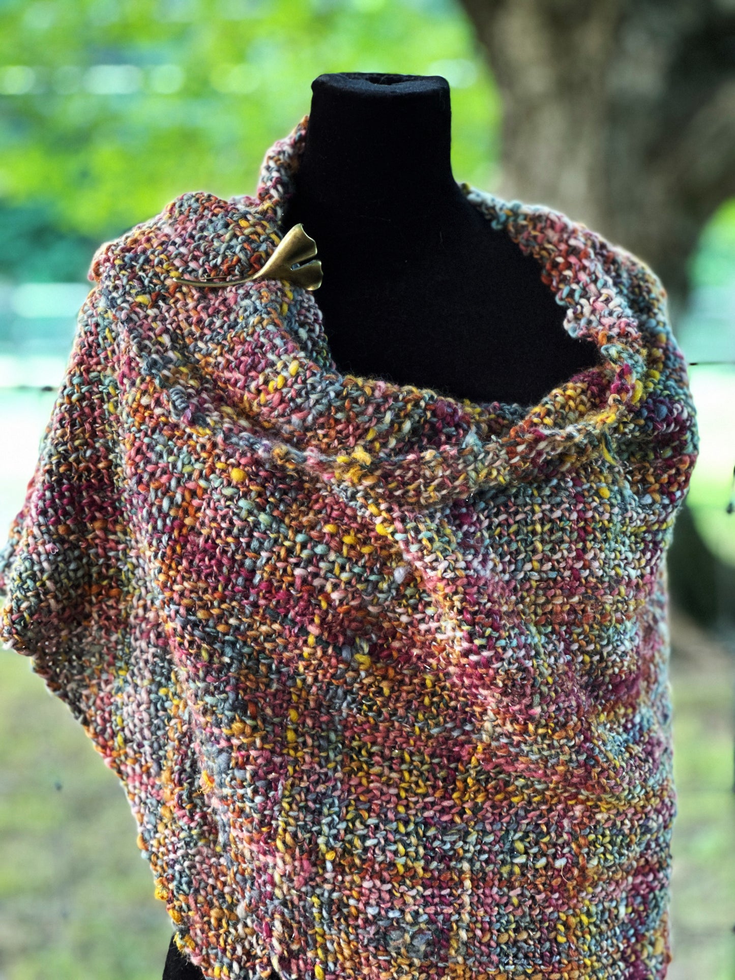 Forget the Explosion. Look at the Colors! ~ Handspun & Handwoven Shawl