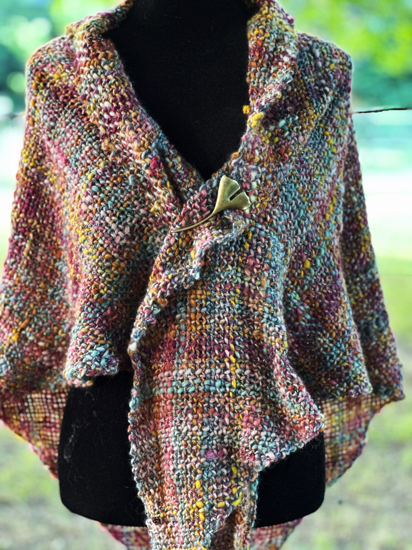 Forget the Explosion. Look at the Colors! ~ Handspun & Handwoven Shawl