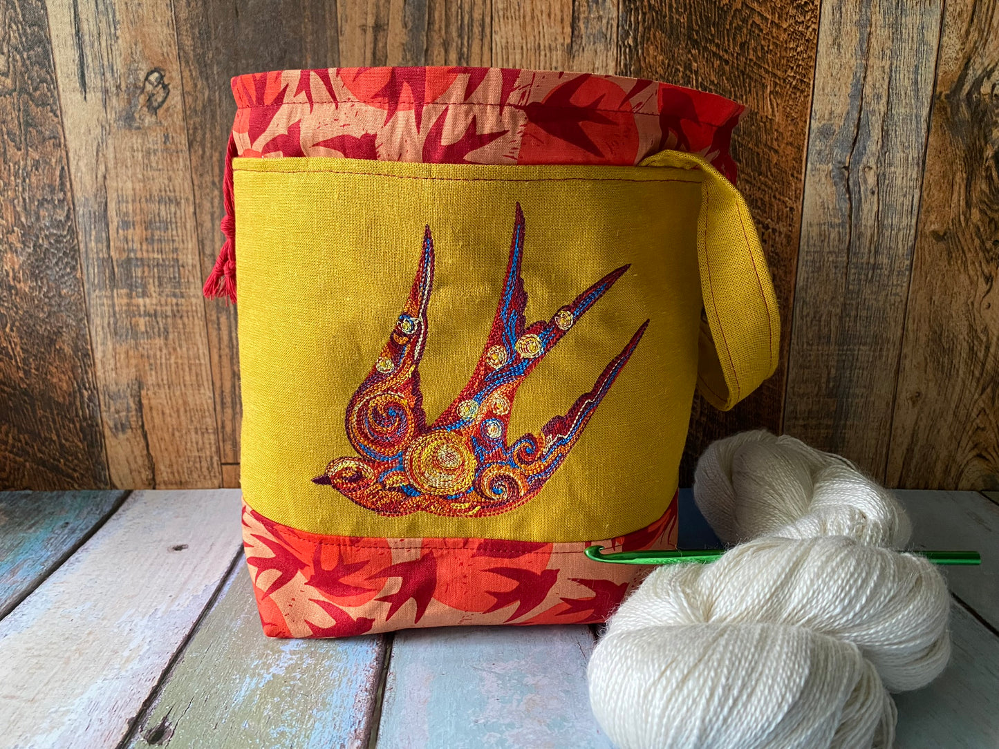 Starry Swallows Small Project Bag