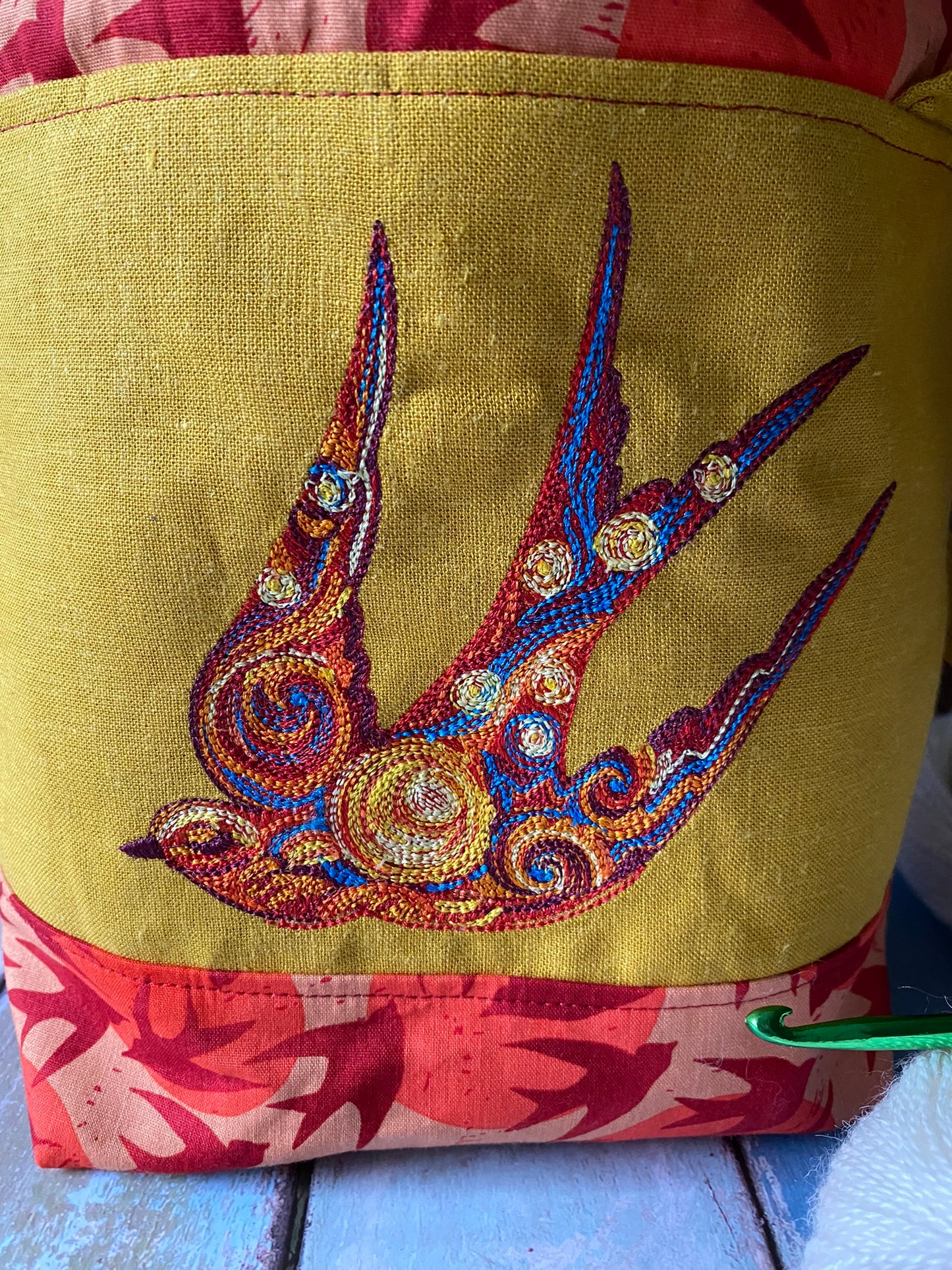 Starry Swallows Small Project Bag