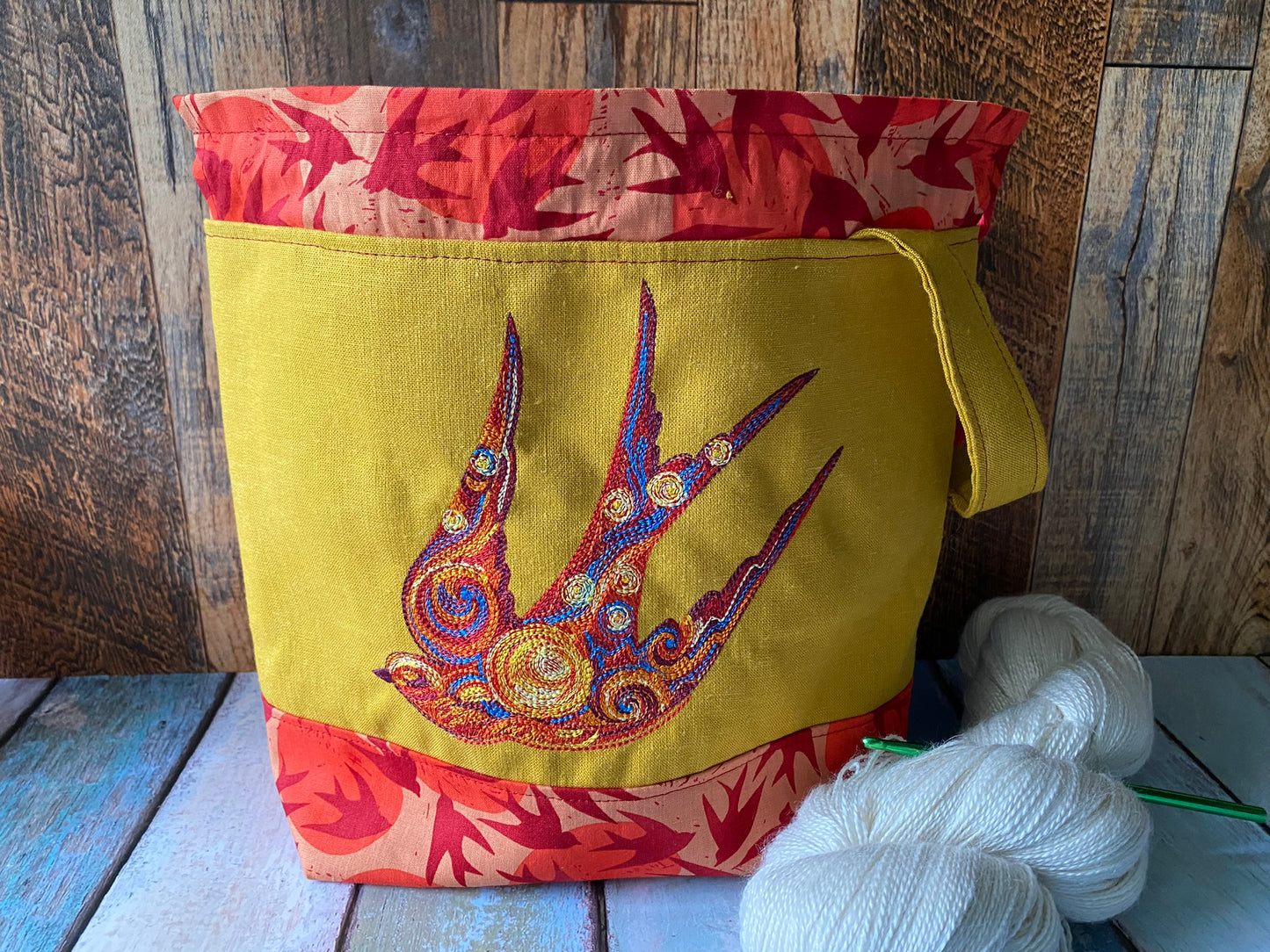 Starry Swallows Medium Project Bag