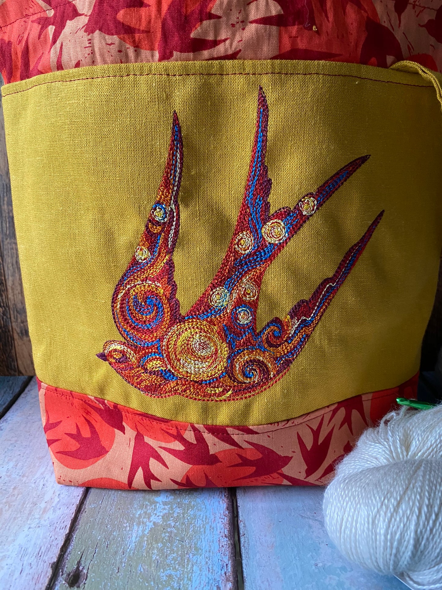 Starry Swallows Medium Project Bag