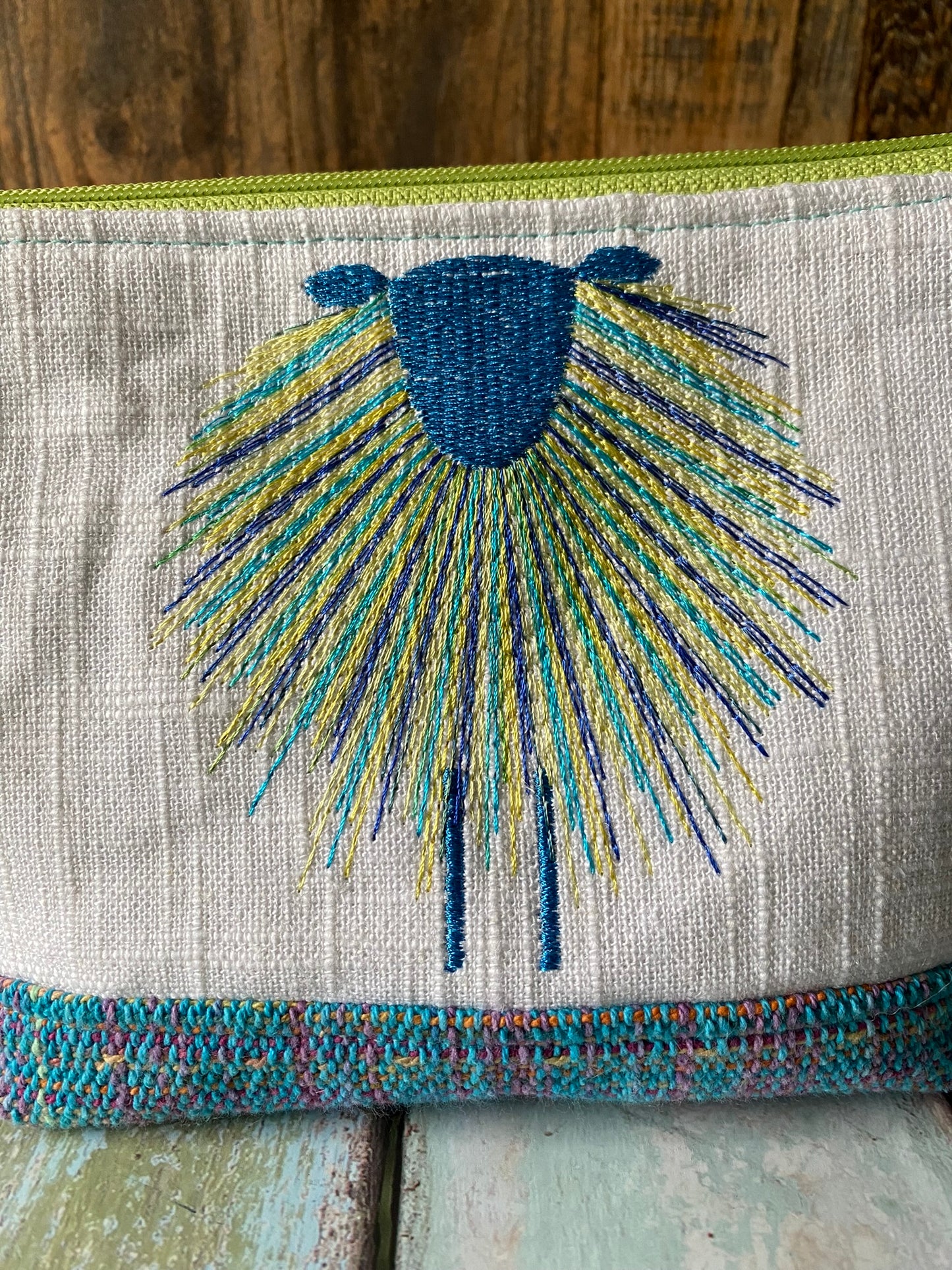 Folk Sheep Small Open Wide Spindle Bag