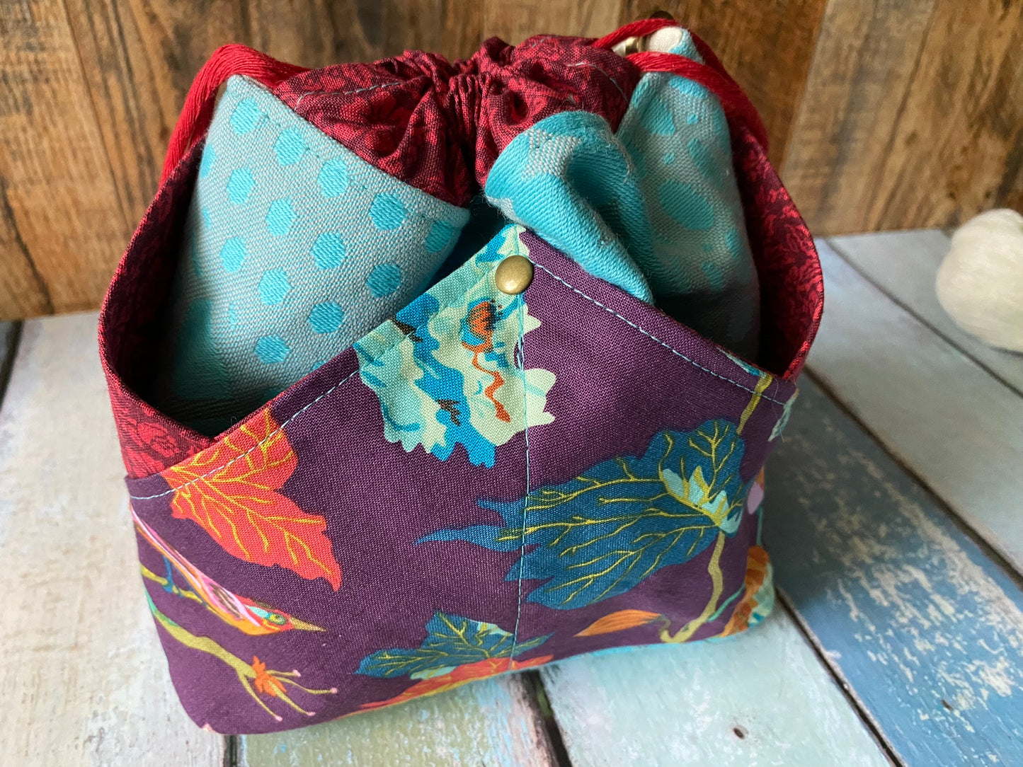 Meadow Bird Plenty O' Pockets Small Drawstring Pouch
