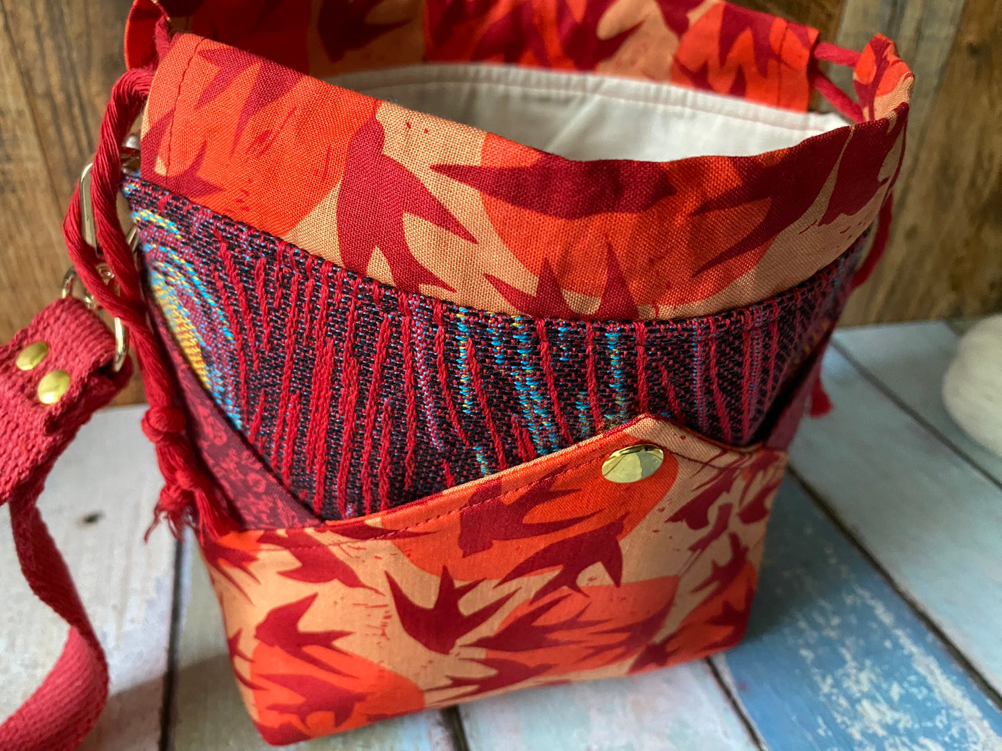 Starry Swallows Plenty O' Pockets Small Drawstring Pouch