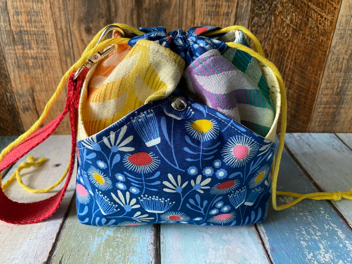 Field Flowers Plenty O' Pockets Small Drawstring Pouch