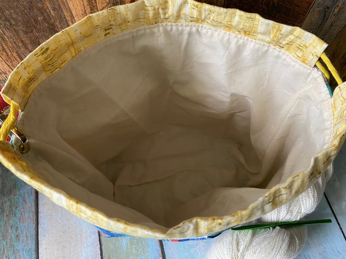 Field Flowers Plenty O' Pockets Large Drawstring Pouch