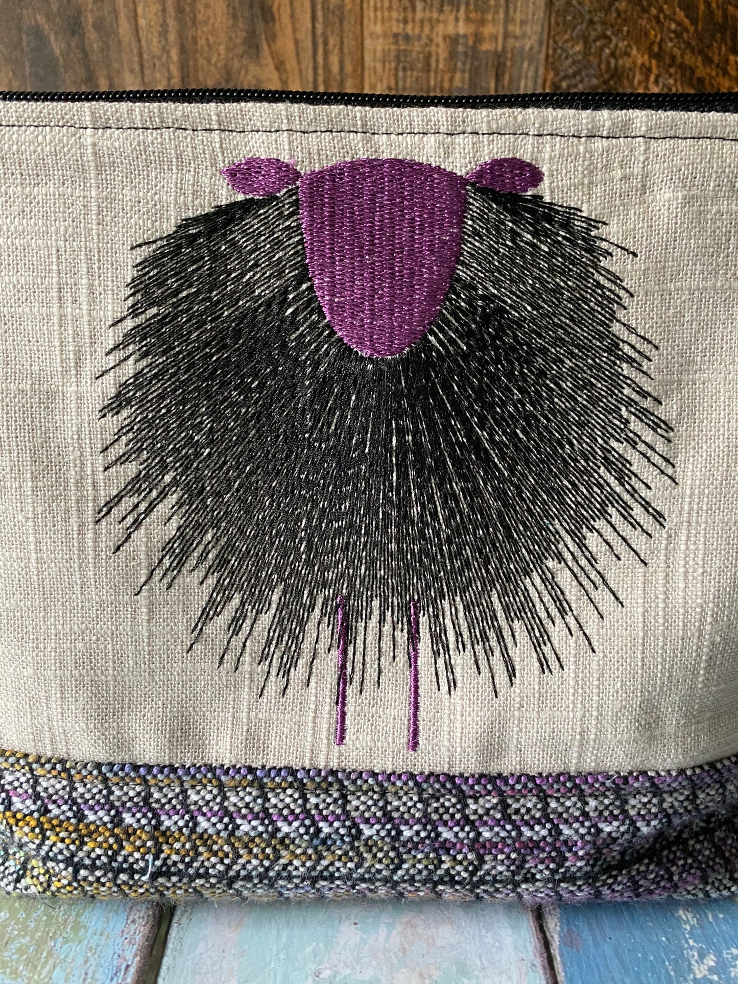 Black Sheep Project or Cosmetic Zipper Bag