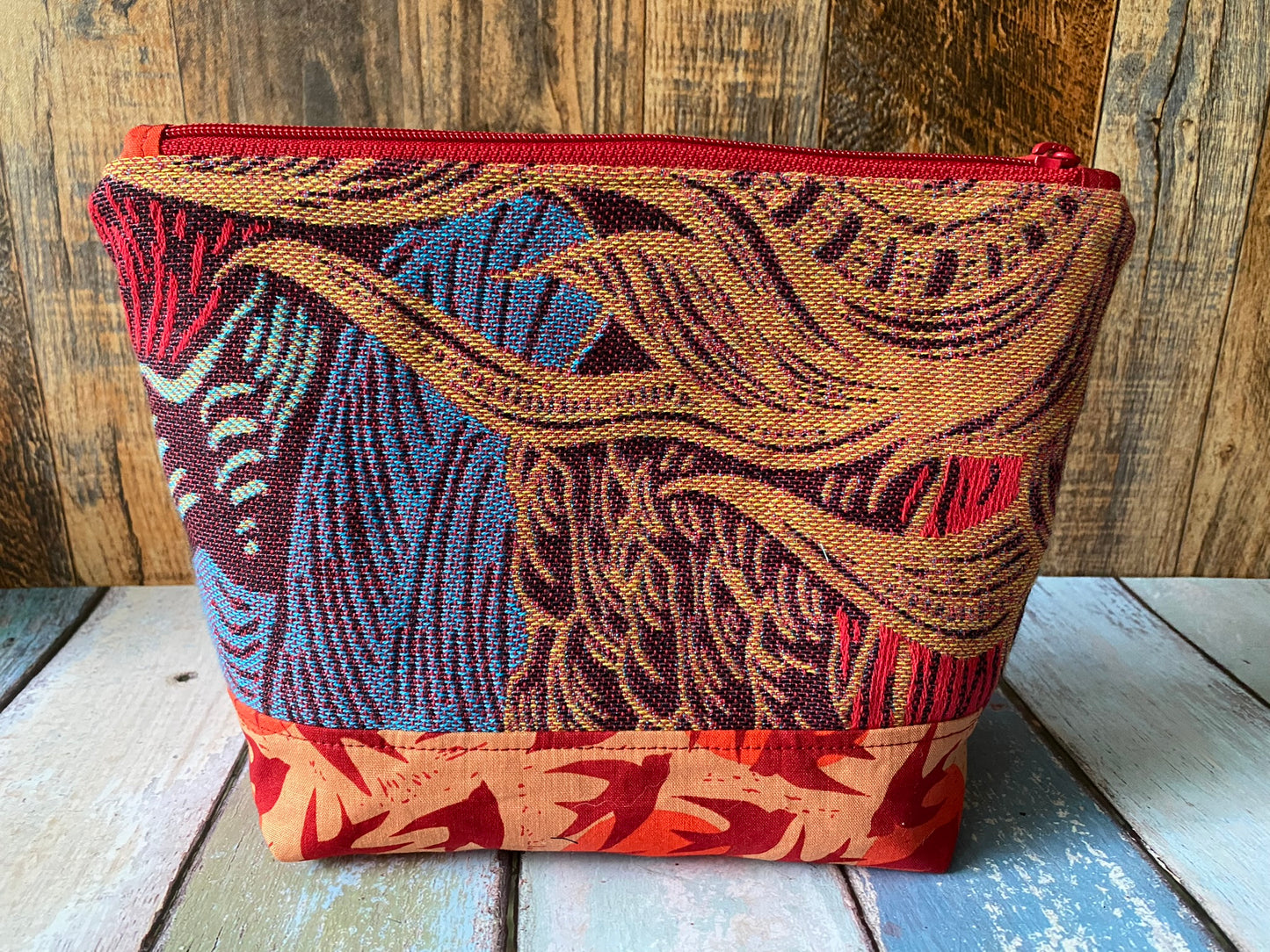 Starry Swallows Project or Cosmetic Zipper Bag