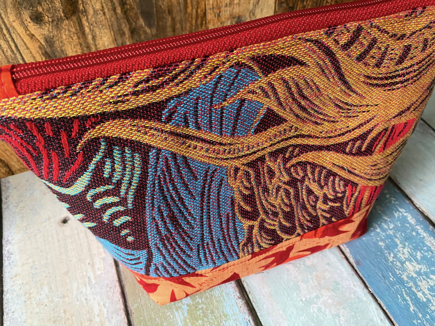 Starry Swallows Project or Cosmetic Zipper Bag