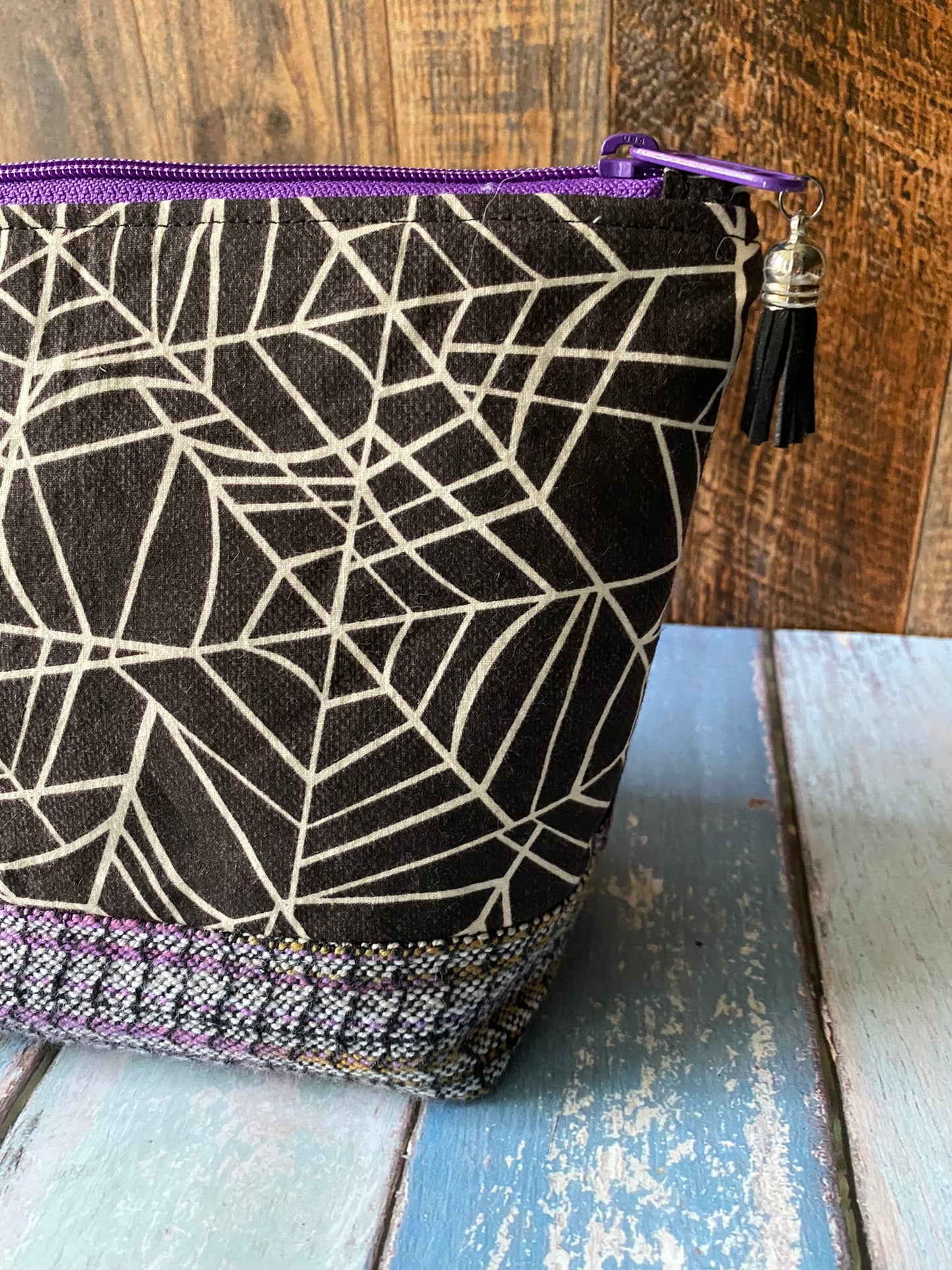 Purple Sheep Project or Cosmetic Zipper Bag