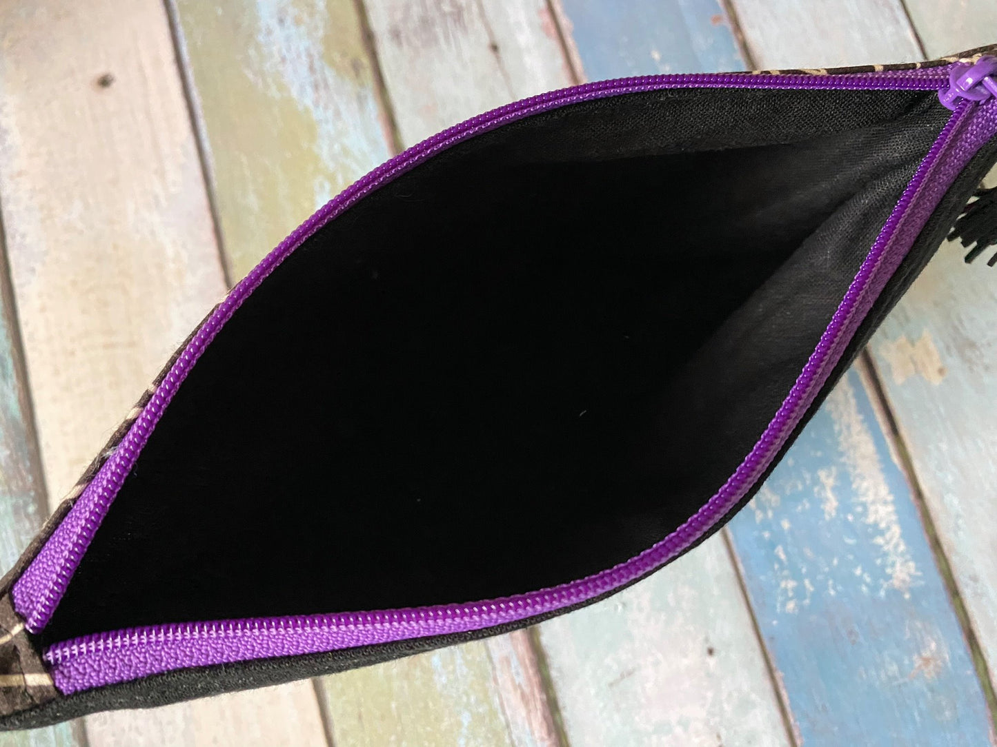Purple Sheep Project or Cosmetic Zipper Bag