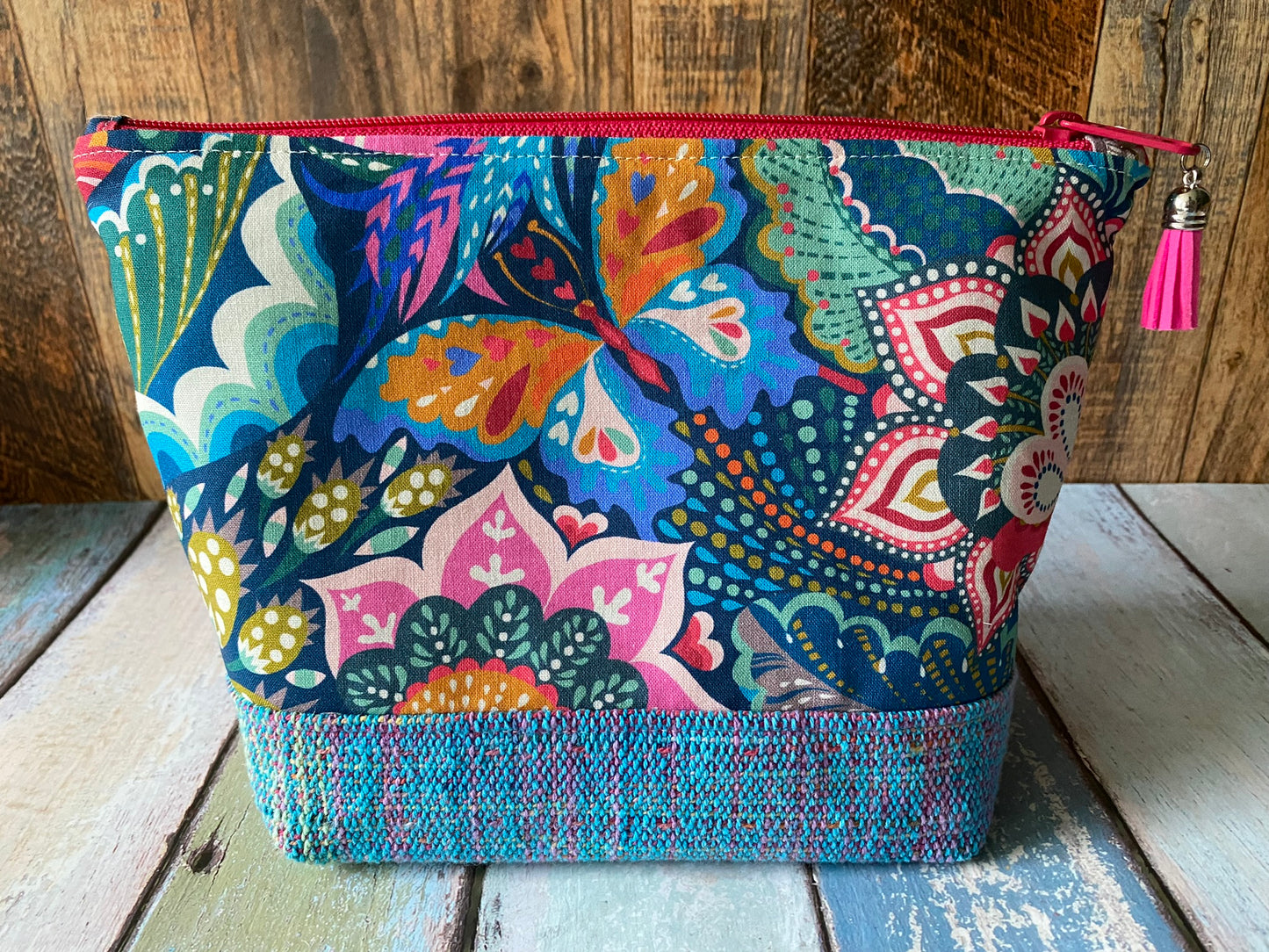 Blue Sheep Project or Cosmetic Zipper Bag