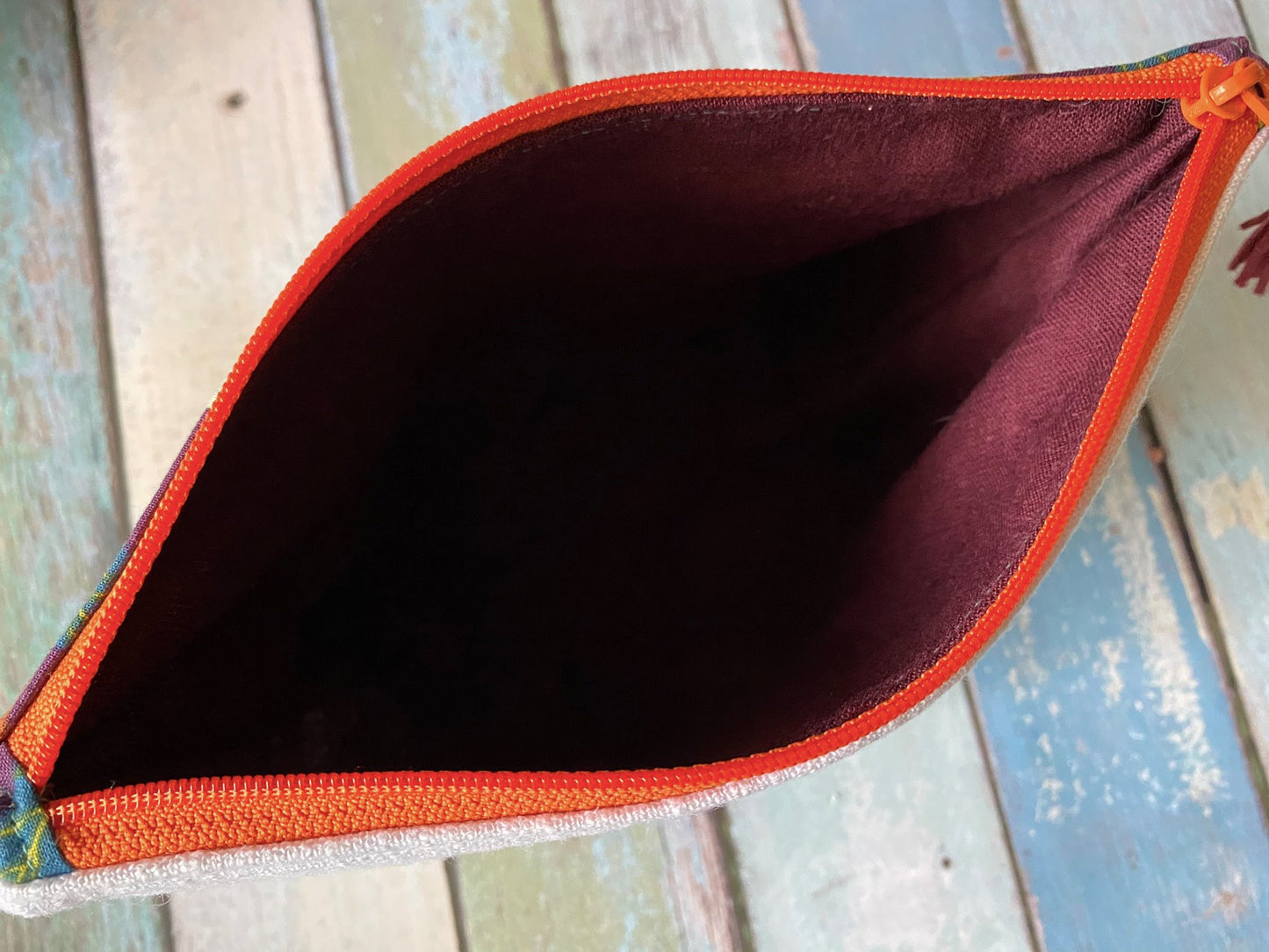 Maroon Sheep Project or Cosmetic Zipper Bag