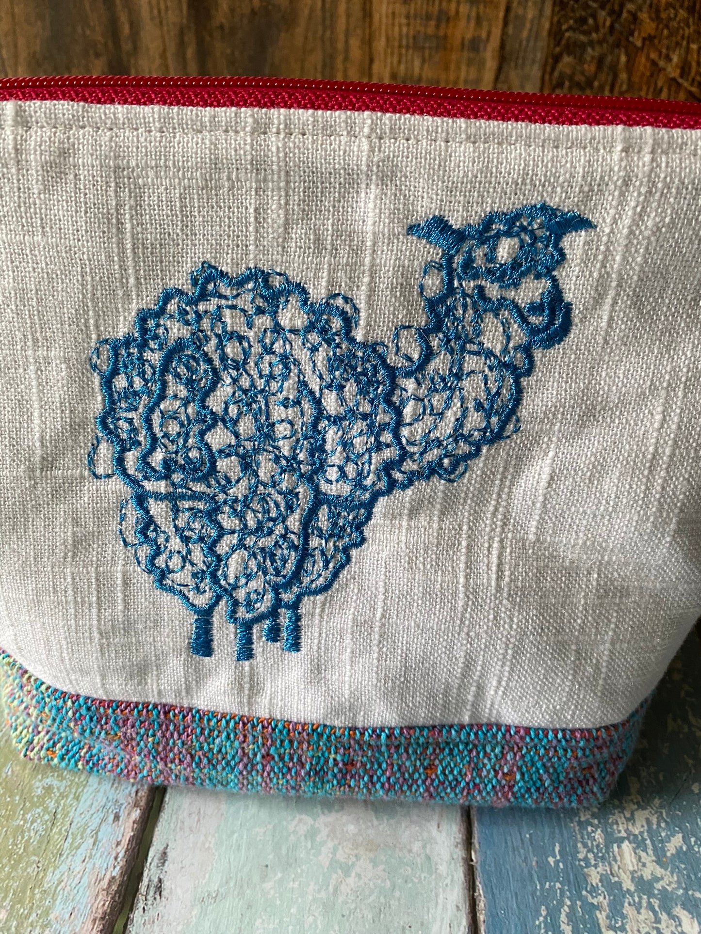 Llama Project or Cosmetic Zipper Bag