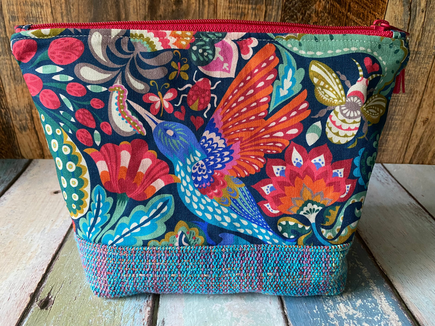 Llama Project or Cosmetic Zipper Bag
