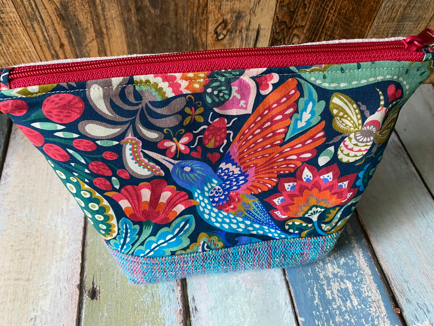 Llama Project or Cosmetic Zipper Bag