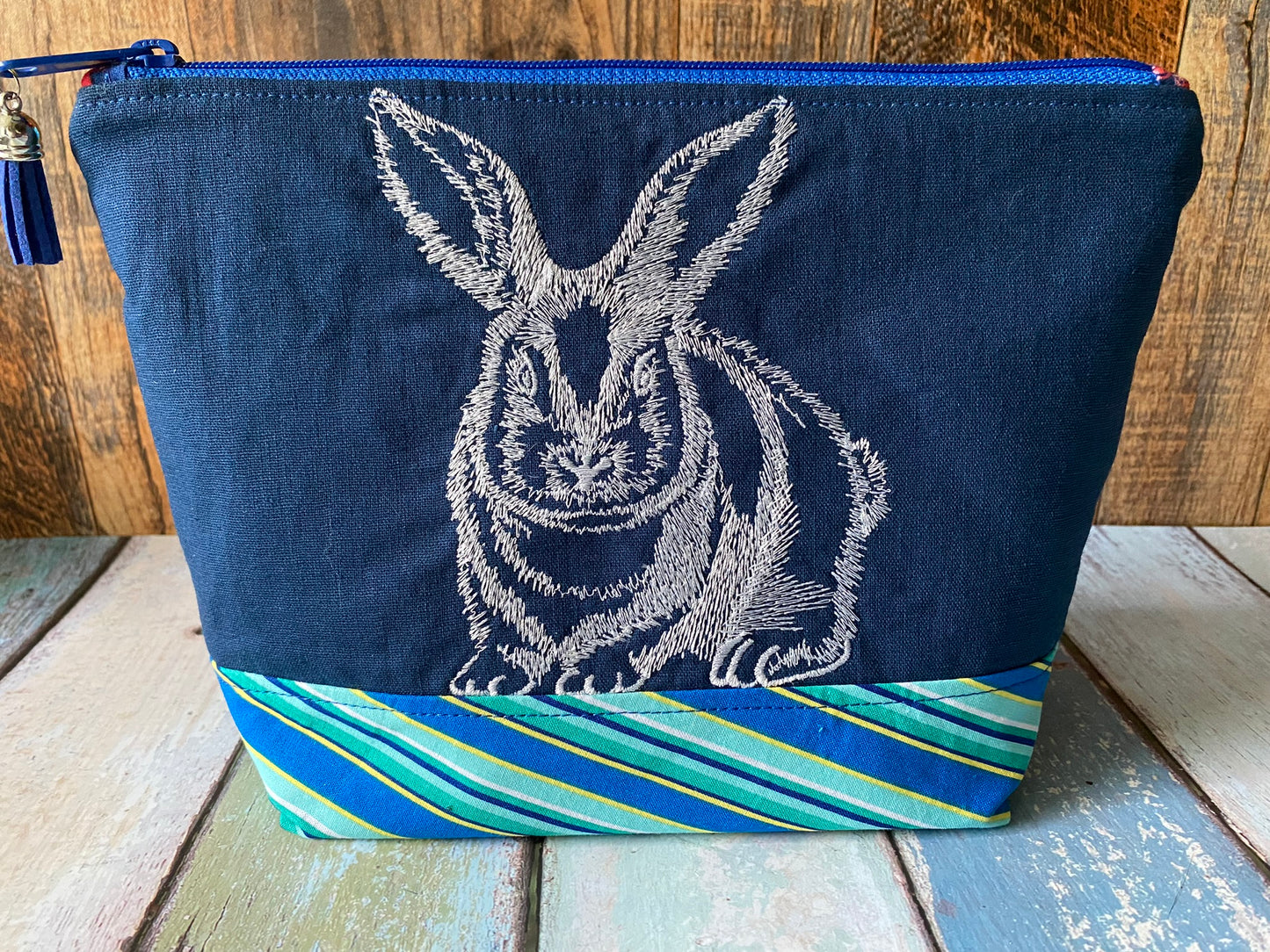 Fluffy Bunny Project or Cosmetic Zipper Bag