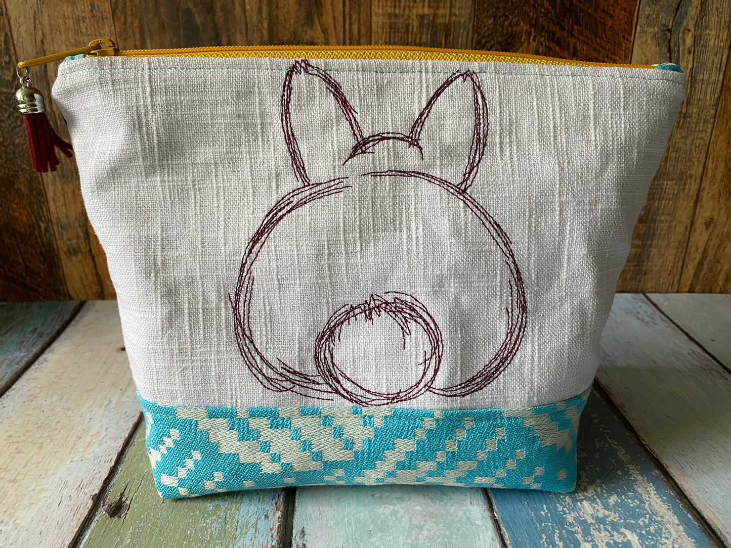 Bunny Bum Project or Cosmetic Zipper Bag
