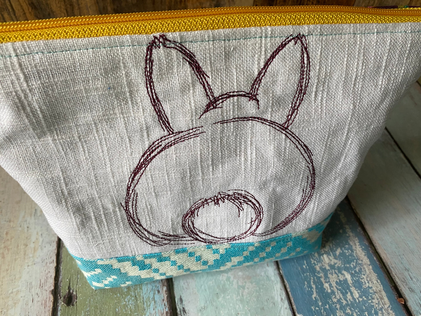 Bunny Bum Project or Cosmetic Zipper Bag
