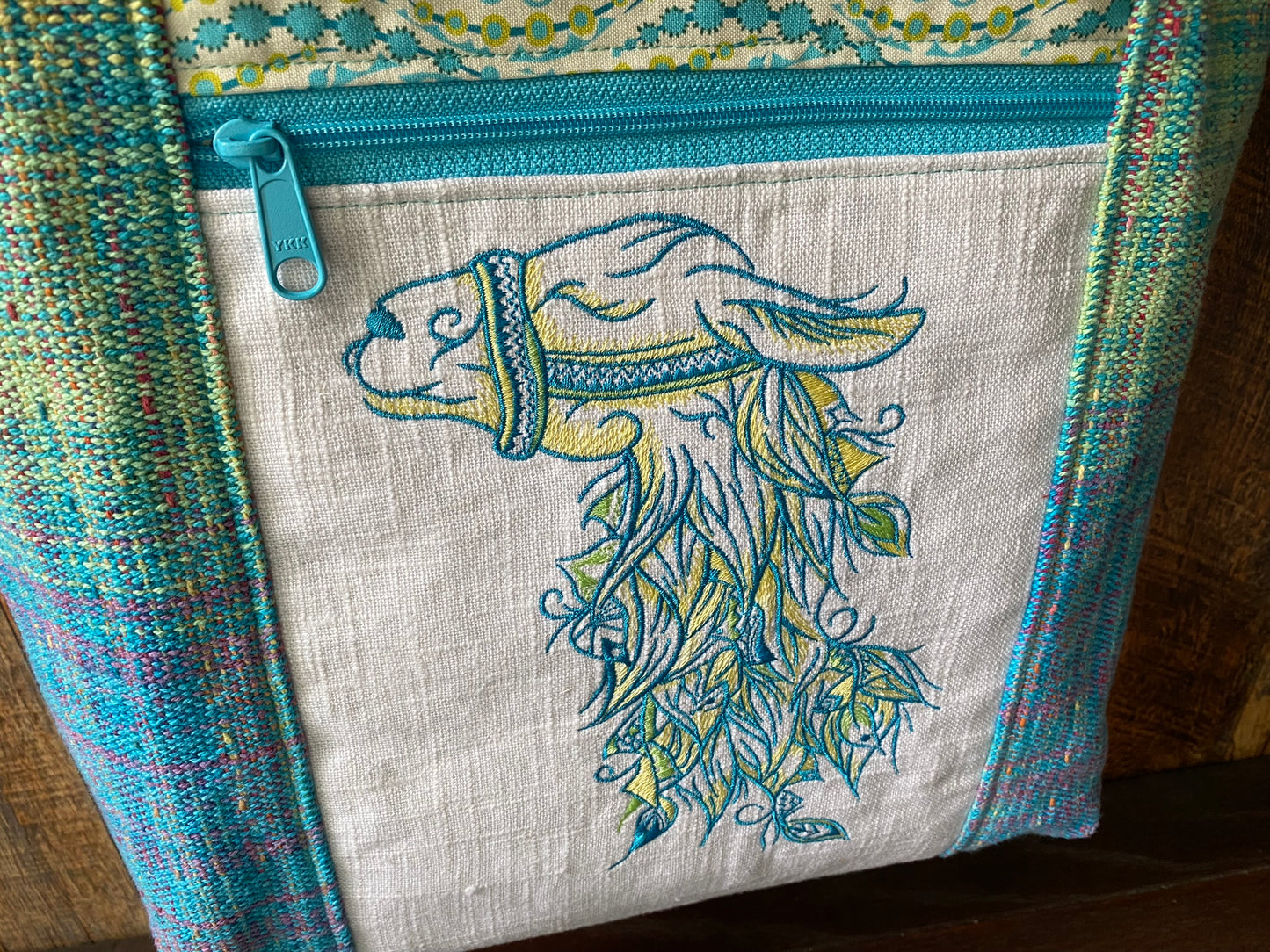 Leafy Llama Large Firefly Project Bag