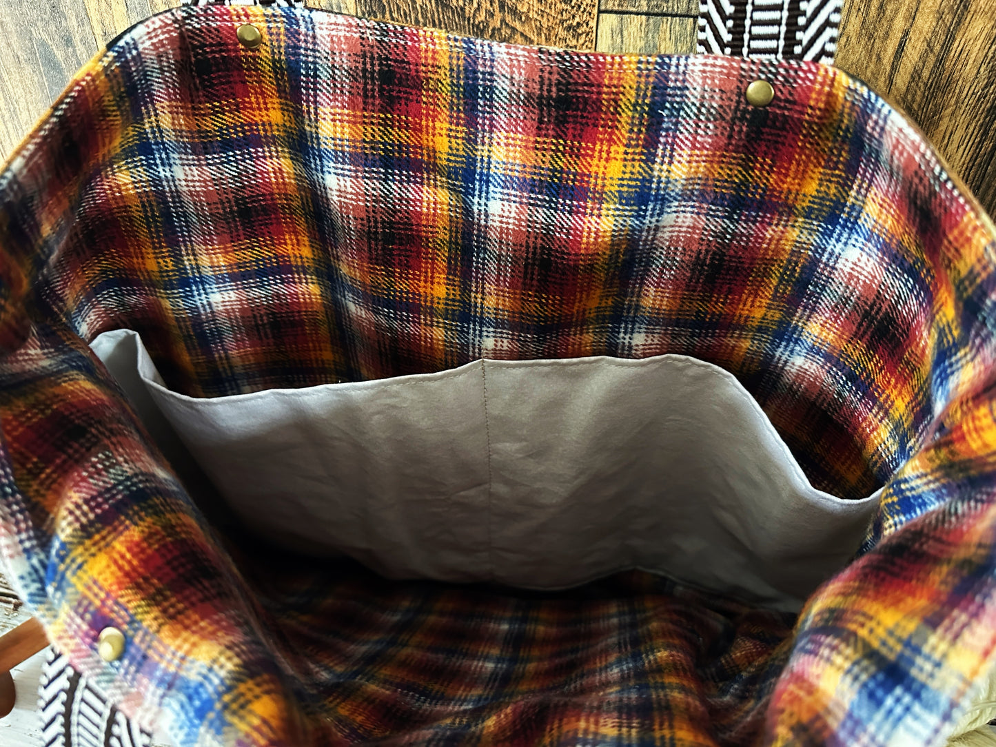 Bears in the Woods with Handwoven Mohair Extra Large Tote