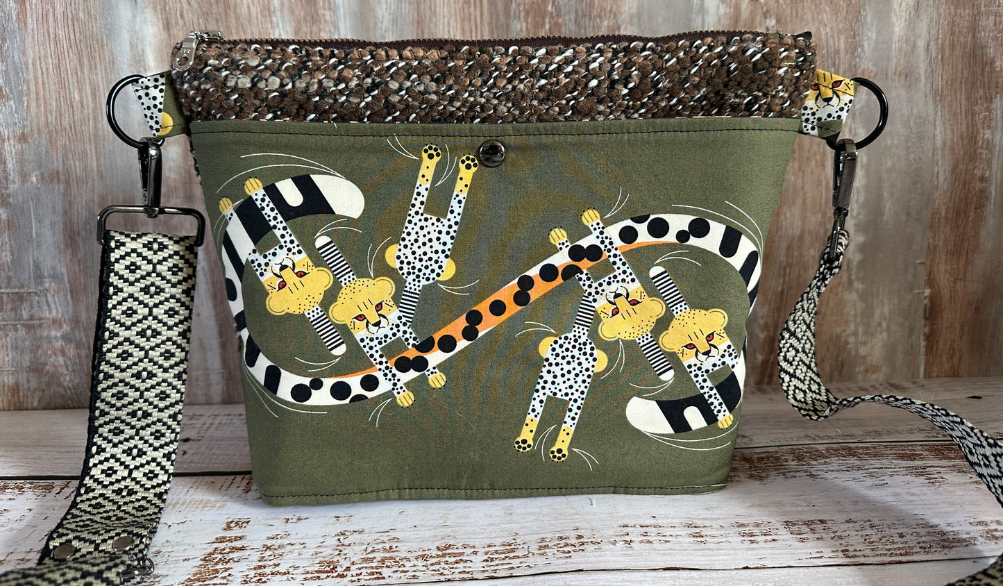 Cheetah Babies and Woven Minimalist Purse