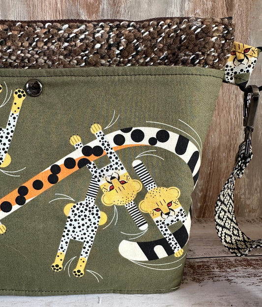 Cheetah Babies and Woven Minimalist Purse