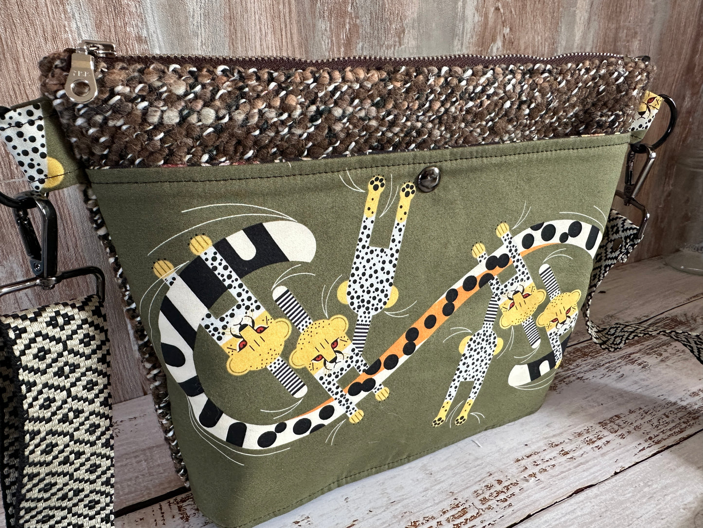 Cheetah Babies and Woven Minimalist Purse