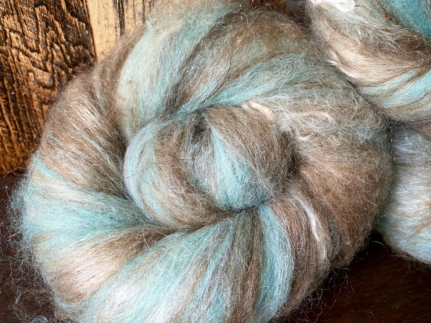 Kid Mohair, Merino, Alpaca, Art Batt for Spinning or Felting ~ Fresh Eggs Daily