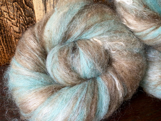 Kid Mohair, Merino, Alpaca, Art Batt for Spinning or Felting ~ Fresh Eggs Daily