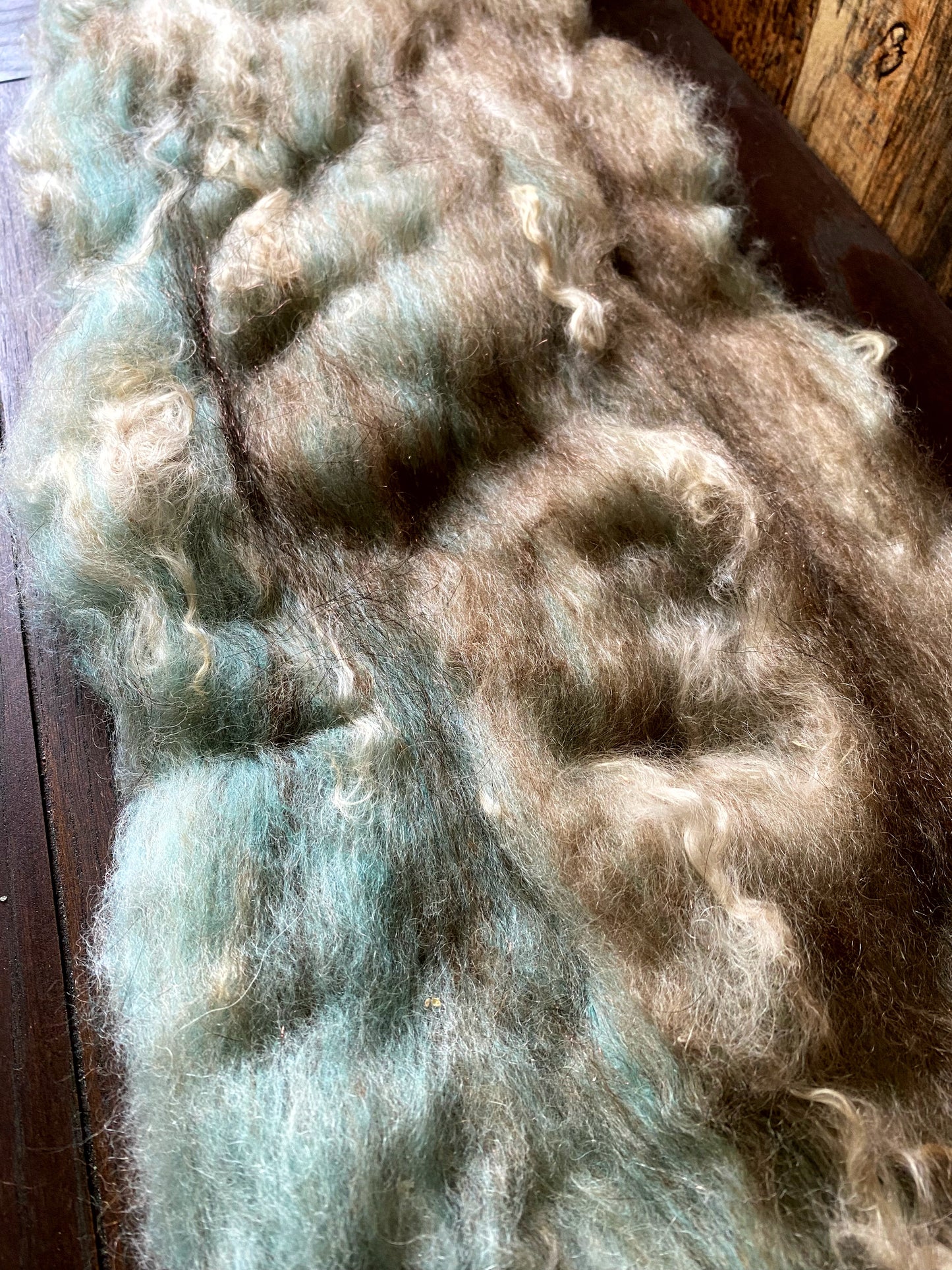 Kid Mohair, Merino, Alpaca, Art Batt for Spinning or Felting ~ Fresh Eggs Daily
