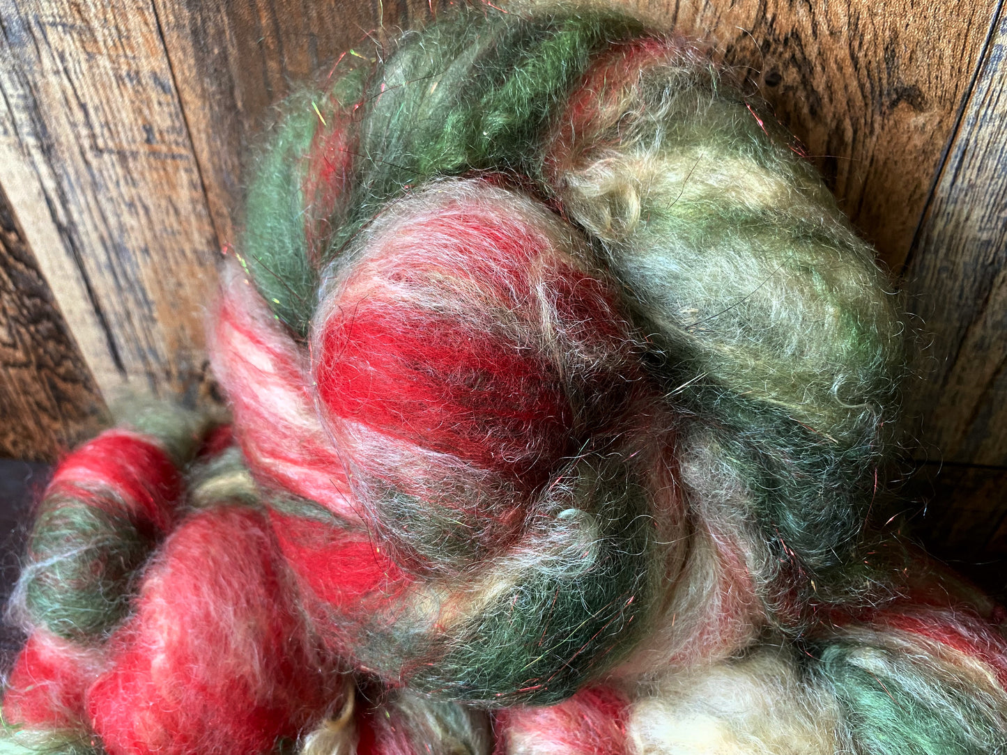 Mohair and Merino Art Batt for Spinning or Felting ~ The New Daiymo
