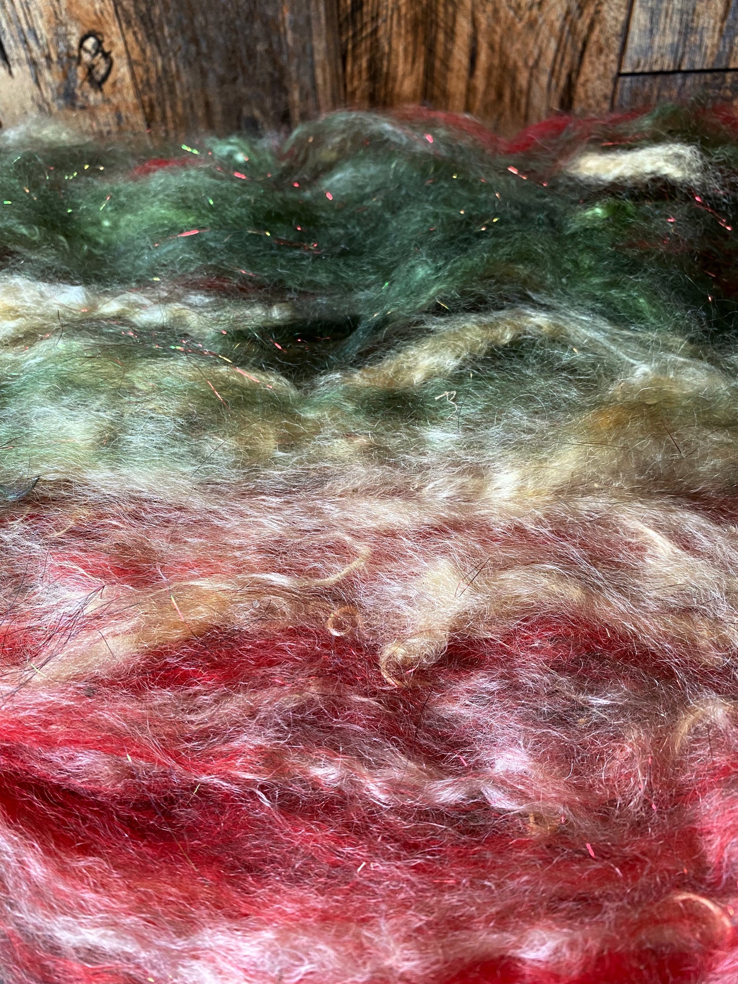 Mohair and Merino Art Batt for Spinning or Felting ~ The New Daiymo