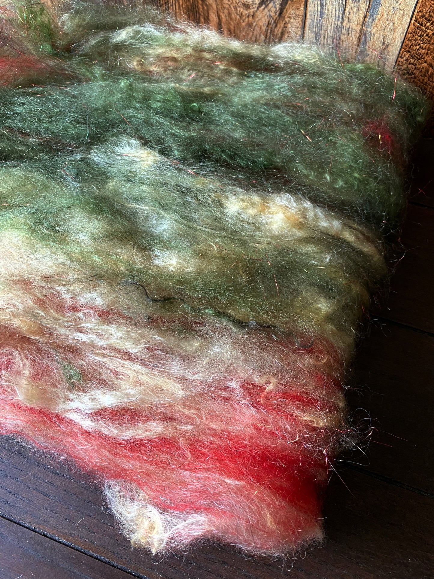 Mohair and Merino Art Batt for Spinning or Felting ~ The New Daiymo