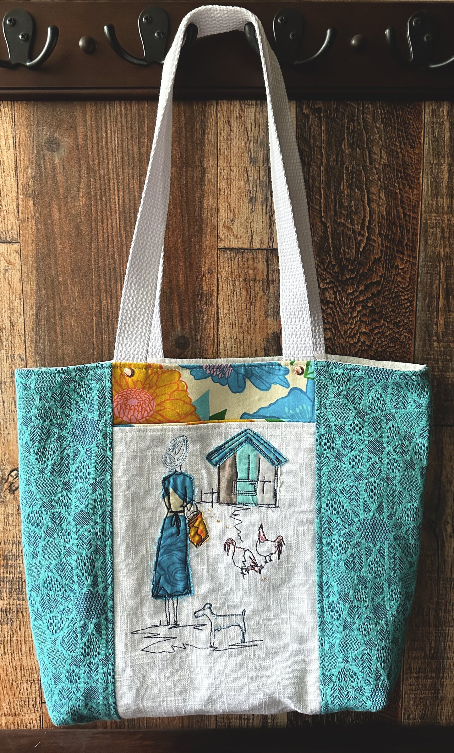 Chicken Lady Tote/Book Bag