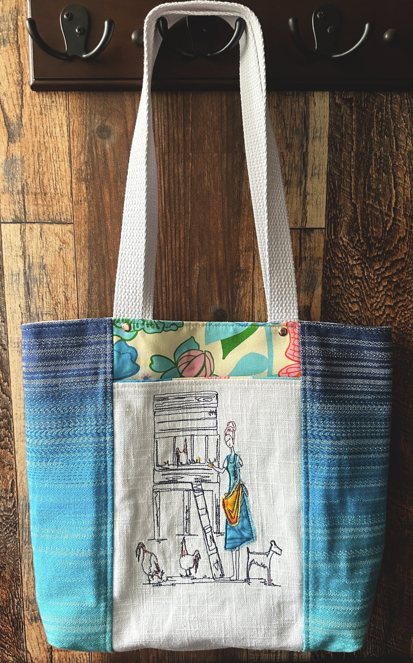 Chicken Lady Tote/Book Bag